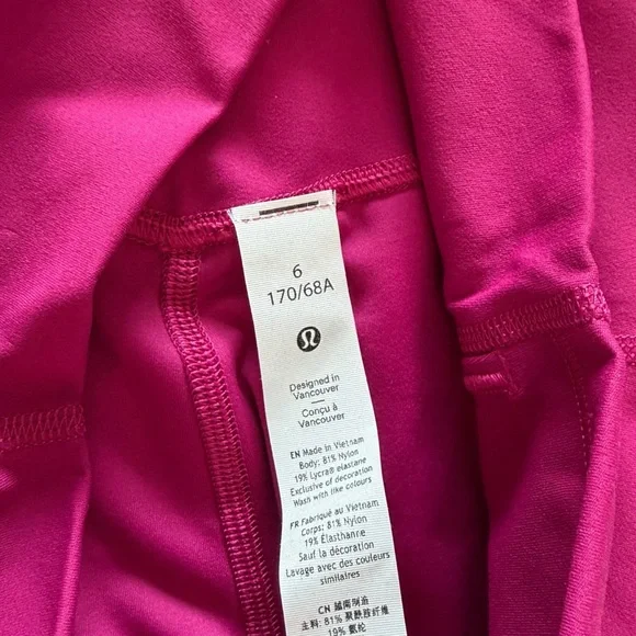 lululemon Align High Rise HR 28” Tight Leggings Magenta Purple MGPR size 6 NWT - Picture 6 of 8